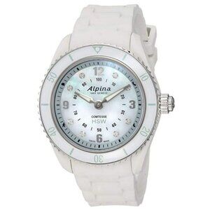 Alpina Women's Comtesse Calendar Alarms Quartz White Watch 36 MM AL-281MPWND3V6